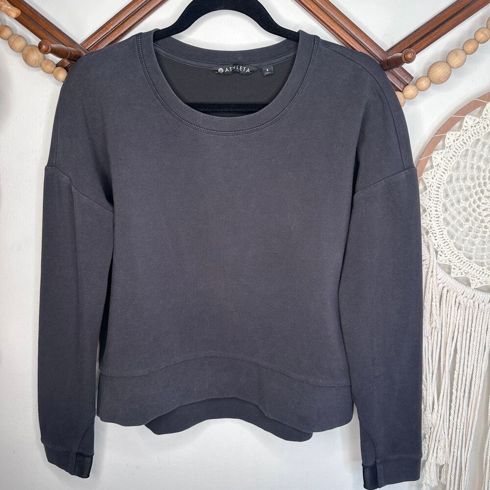 Athleta Dark Gray Crewneck Pullover